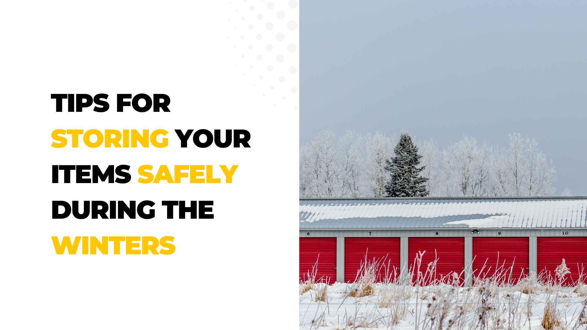 You are currently viewing Tips for Storing your Items Safely During the Winters