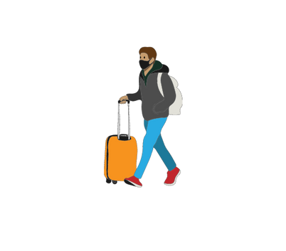 A man travelling